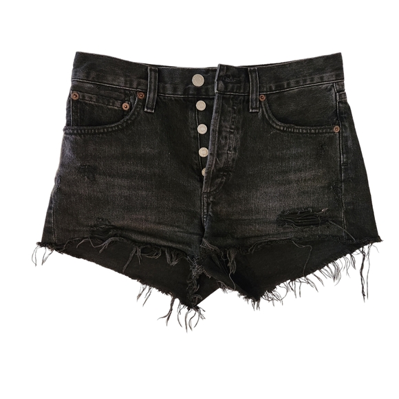 Agolde Parker Short - Black Vintage Disrressed - Picture 5 of 9